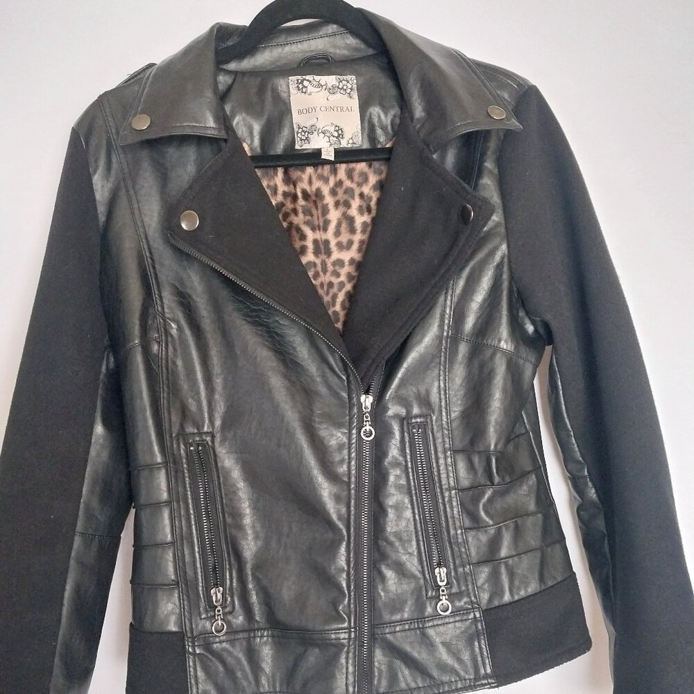 Faux leather jacket